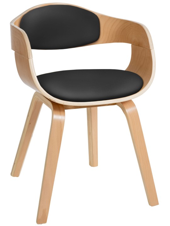 Silla de visita Kingston, natural/negro Silla de visita Kingston, natural/negro