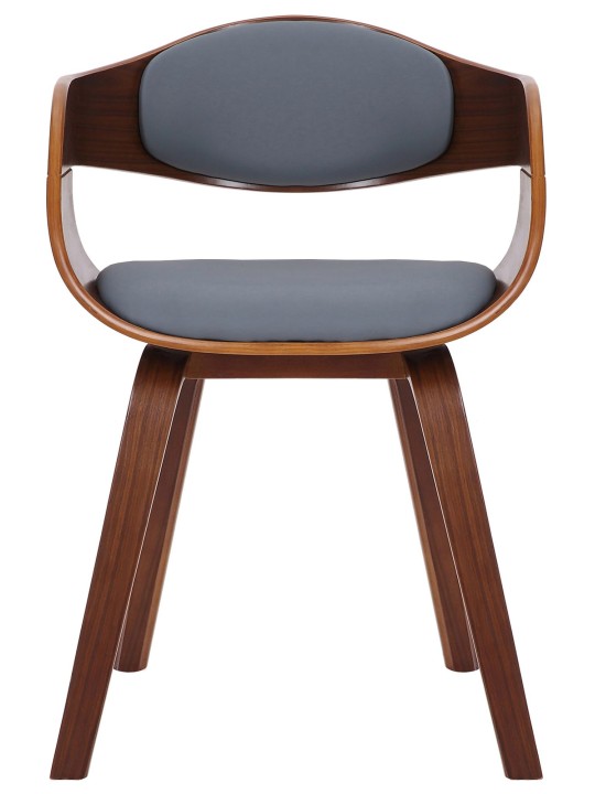 Silla de visita Kingston piel sintética, nogal/gris Silla de visita Kingston piel sintética, nogal/gris