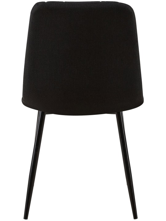 Conjunto de 4 sillas tela Dijon, negro Conjunto de 4 sillas tela Dijon, negro