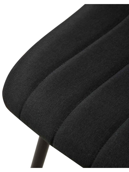 Conjunto de 4 sillas tela Dijon, negro Conjunto de 4 sillas tela Dijon, negro