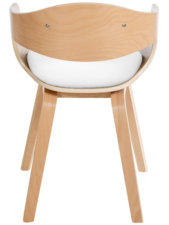 Conjunto de 2 sillas Kingston piel sintética, natural/blanco