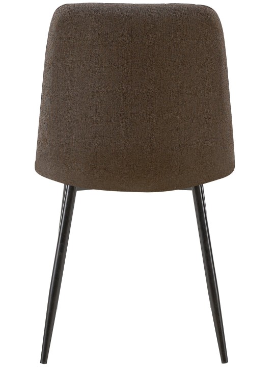 Conjunto de 4 sillas tela Dijon, marrón