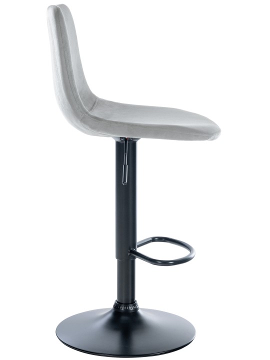 Juego de 2 taburetes de bar Divo terciopelo, gris