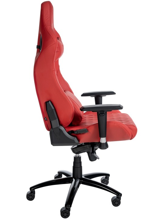 Silla de oficina Keren de cuero genuino, rojo