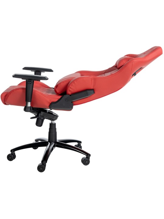 Silla de oficina Keren de cuero genuino, rojo