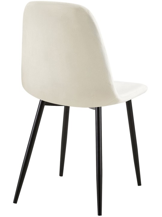 Conjunto de 4 sillas Giverny terciopelo, blanco crema Conjunto de 4 sillas Giverny terciopelo, blanco crema