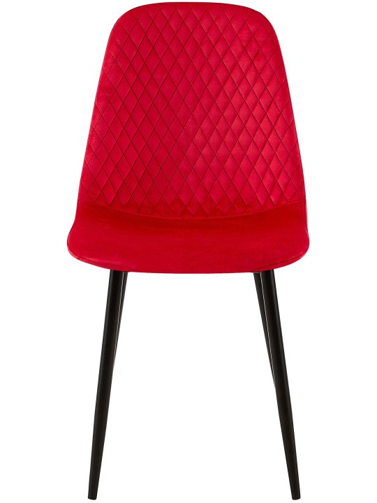 Conjunto de 4 sillas Giverny terciopelo, rojo Conjunto de 4 sillas Giverny terciopelo, rojo