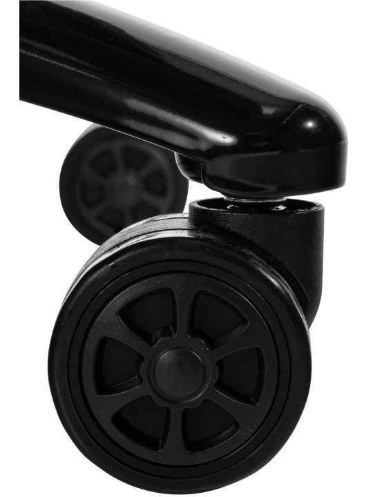 Silla de oficina Keren de cuero genuino, negro