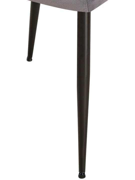 Juego de 2 sillas de comedor Emia terciopelo, gris