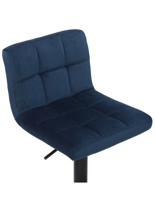 Taburete de bar Feni terciopelo, azul