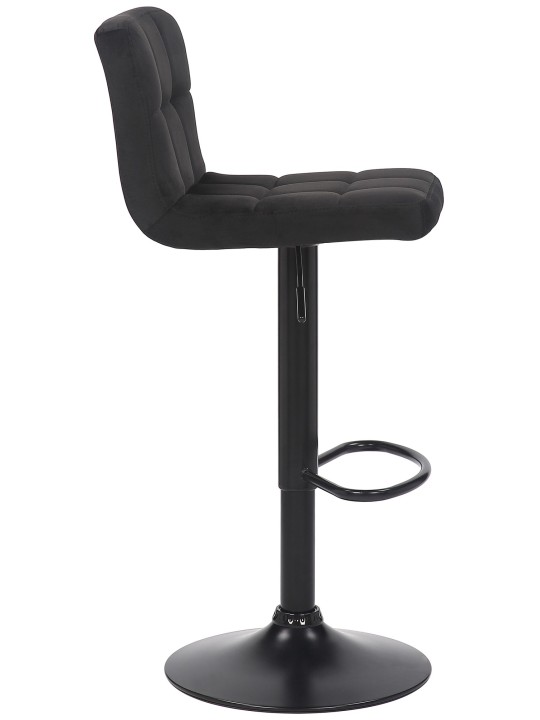 Taburete de bar Feni terciopelo, negro