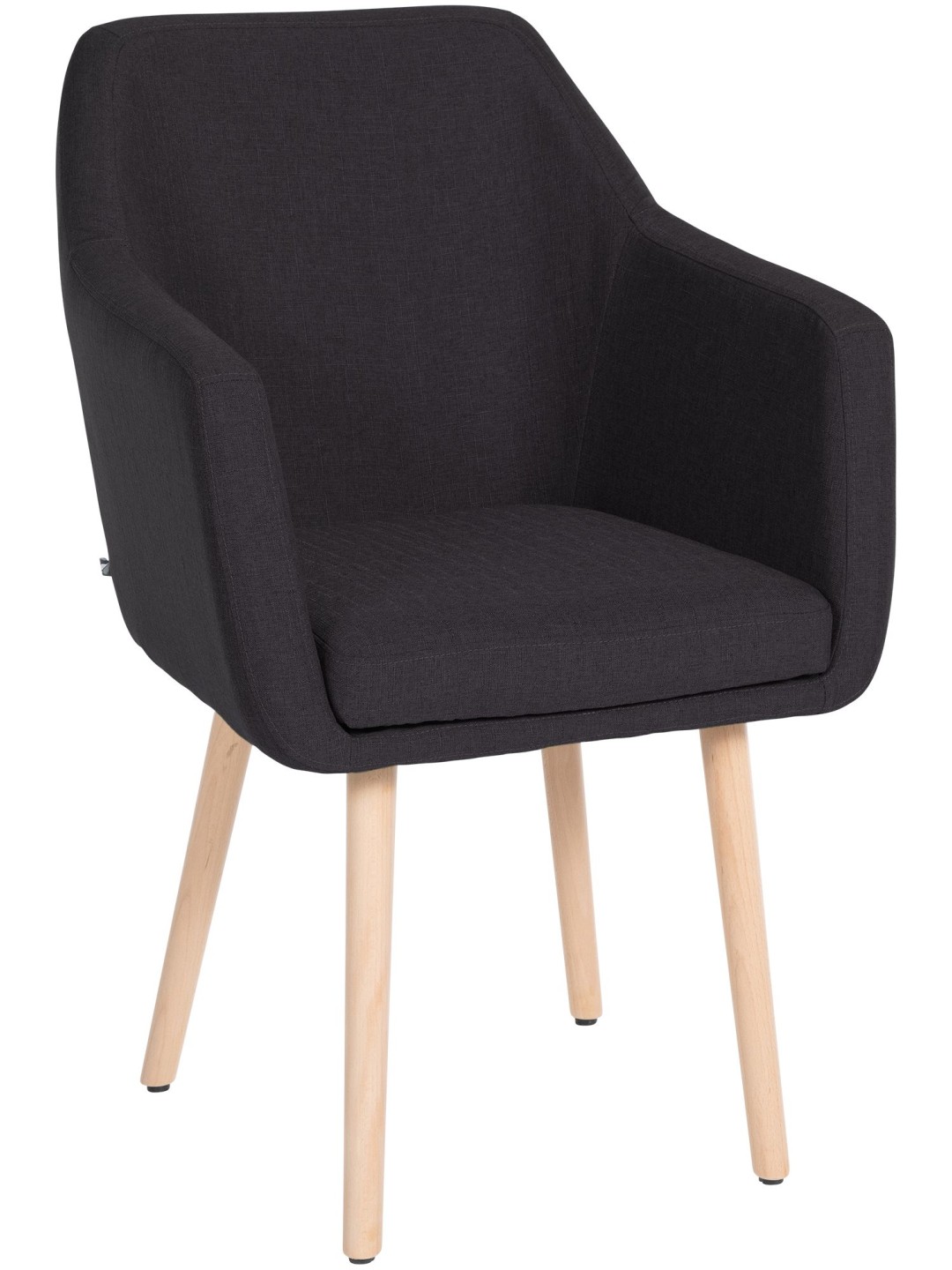 Silla de visita Utrecht tejido natural, negro