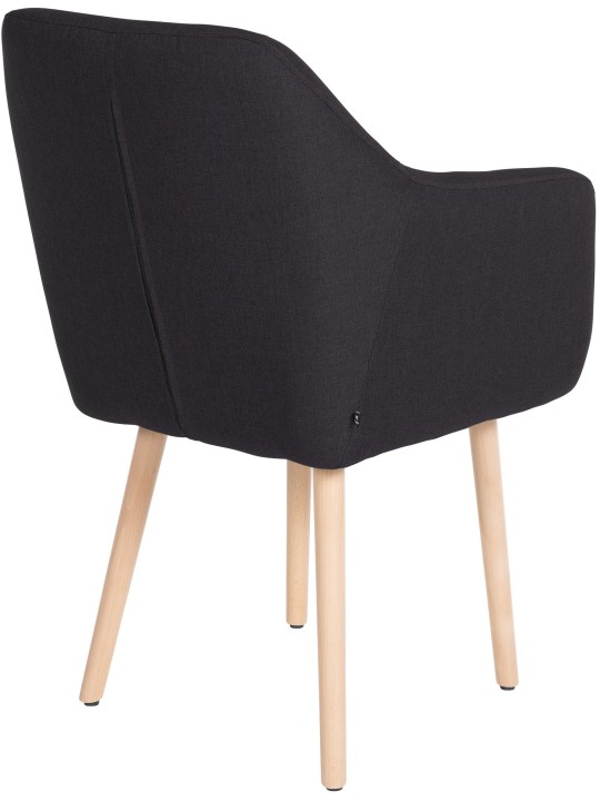 Silla de visita Utrecht tejido natural, negro
