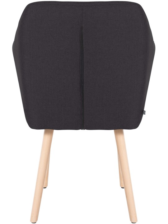 Silla de visita Utrecht tejido natural, negro