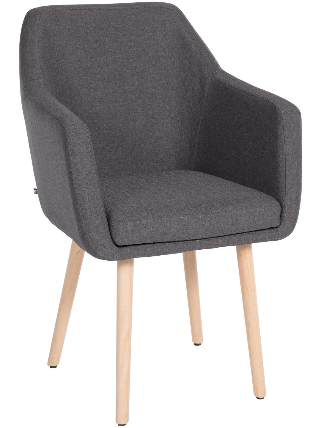 Silla de visita Utrecht tejido natural, gris oscuro
