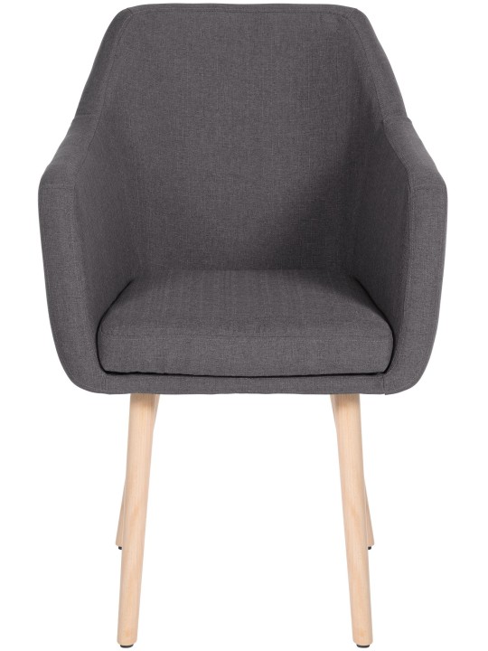 Silla de visita Utrecht tejido natural, gris oscuro