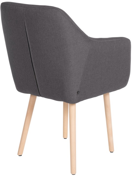Silla de visita Utrecht tejido natural, gris oscuro