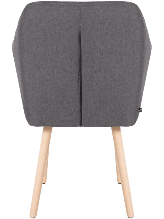 Silla de visita Utrecht tejido natural, gris oscuro