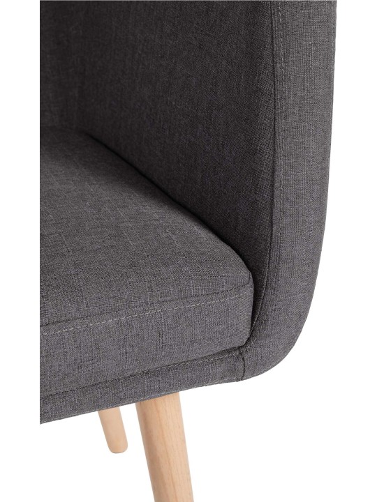 Silla de visita Utrecht tejido natural, gris oscuro
