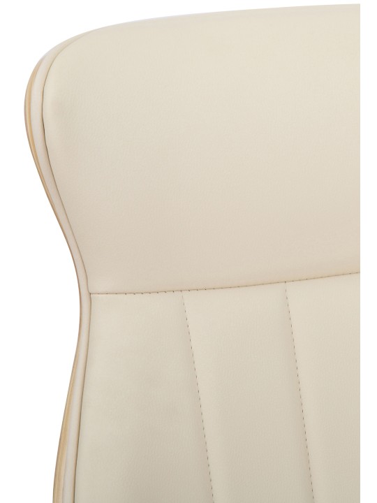 Silla de oficina Melilla polipiel, natural/crema
