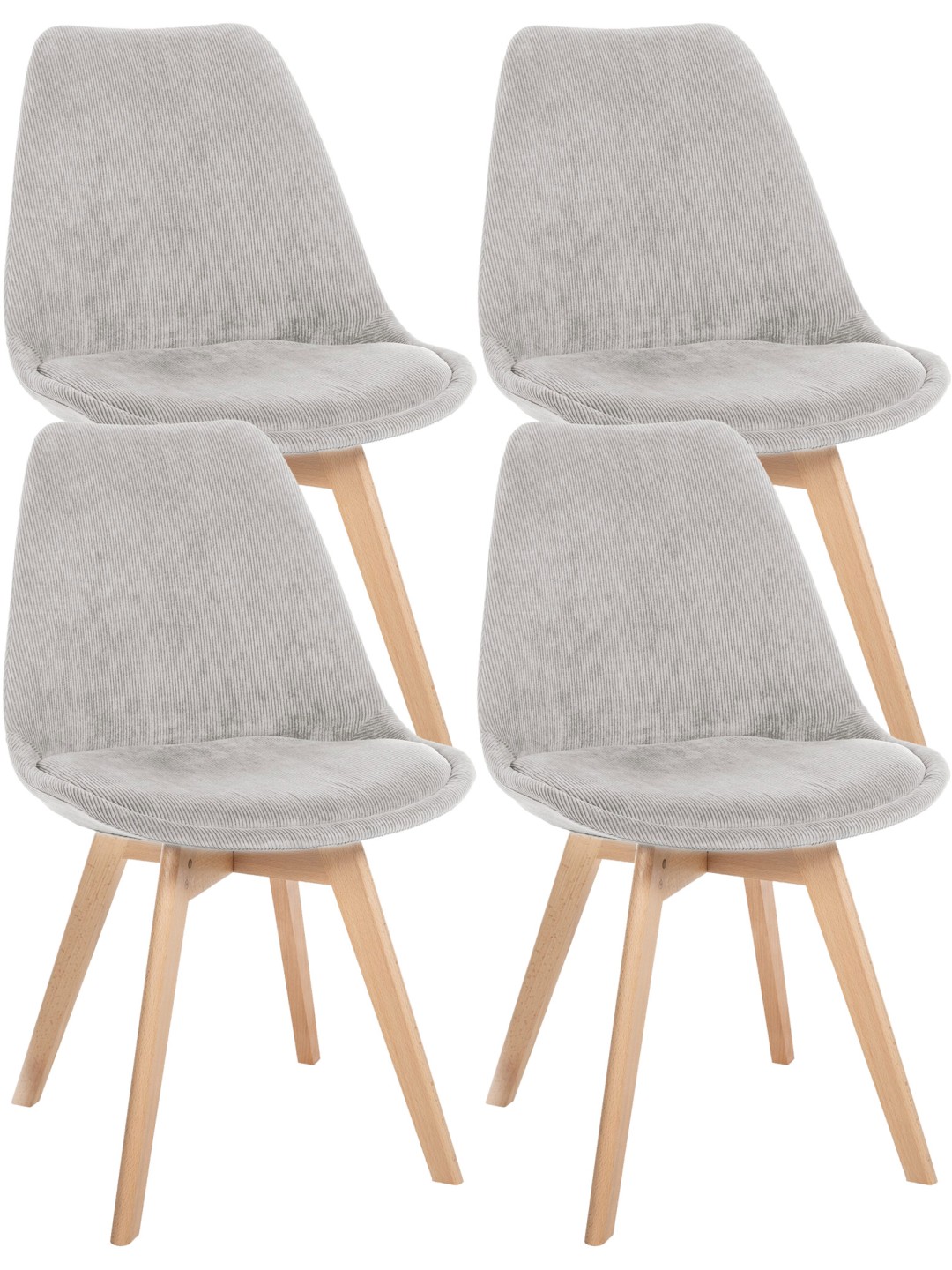 Conjunto 4 Sillas Linares Cordón, beige