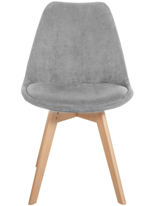 Conjunto 4 Sillas Linares Cordón, gris claro