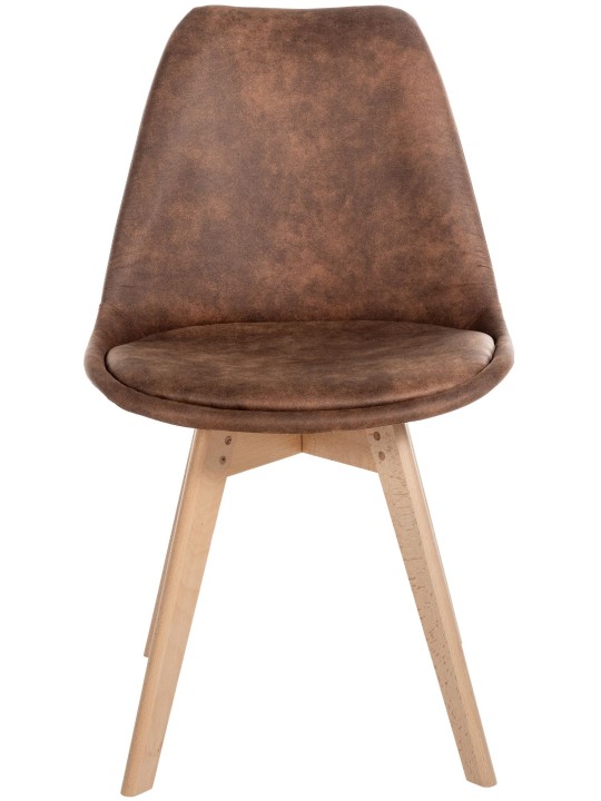 Conjunto de 4 sillas Linares Vintage, marrón Conjunto de 4 sillas Linares Vintage, marrón