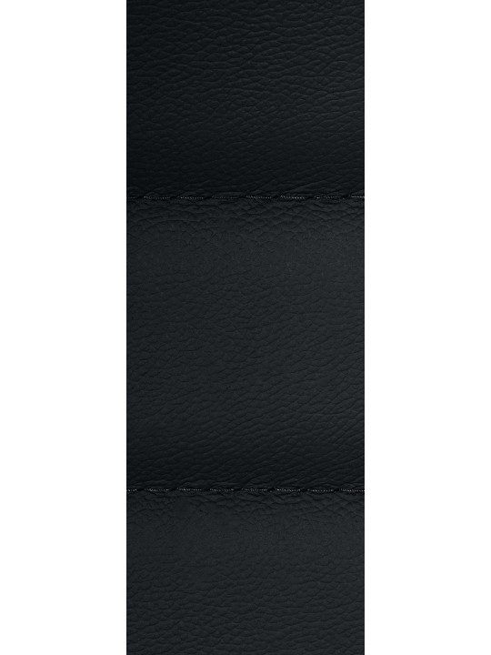 Silla de oficina Mollis de cuero genuino, negro