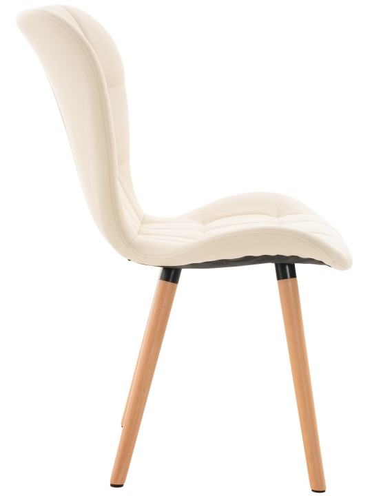 Silla Elda PU natura, crema