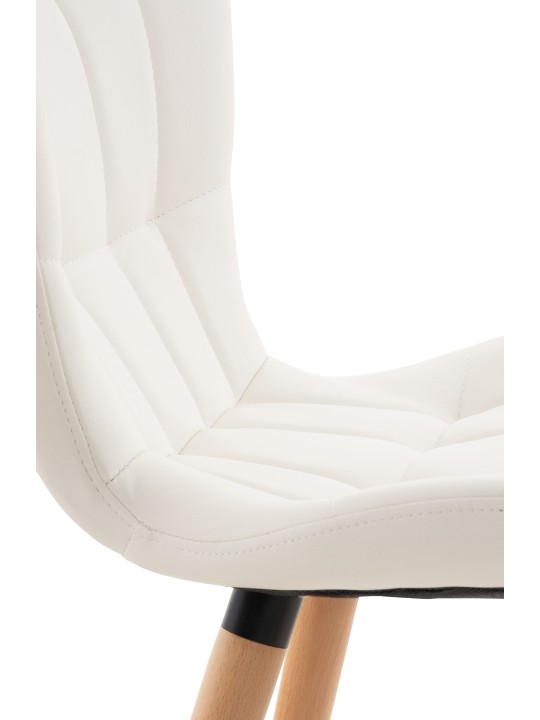 Silla Elda PU natura, blanco