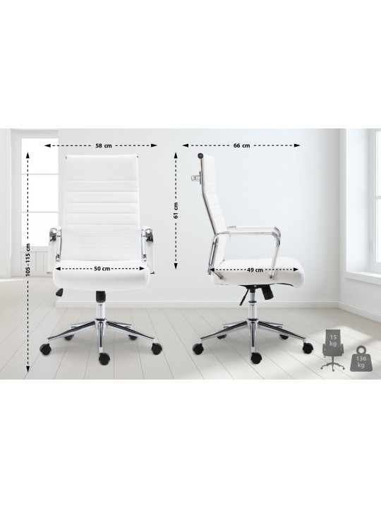 Silla de oficina Columbus, blanco Silla de oficina Columbus, blanco