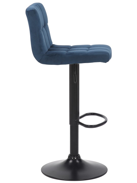 Juego de 4 taburetes de bar Feni terciopelo, azul