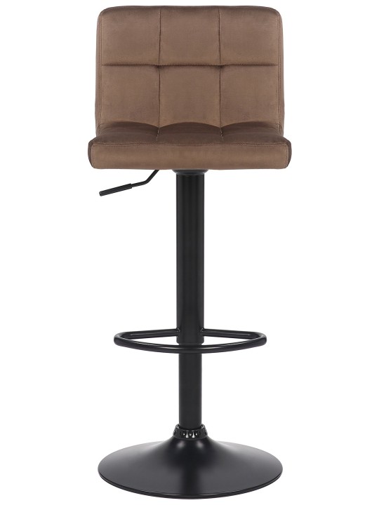 Juego de 4 taburetes de bar Feni terciopelo, marrón