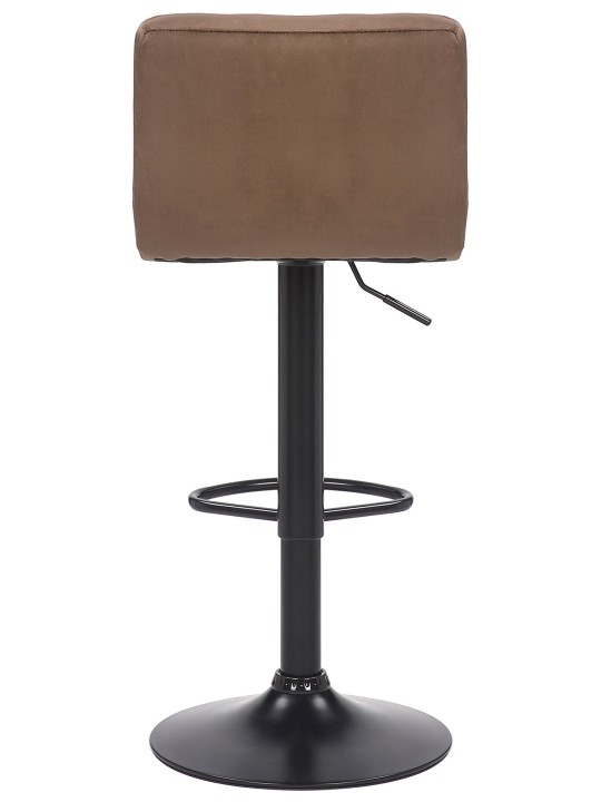 Juego de 4 taburetes de bar Feni terciopelo, marrón