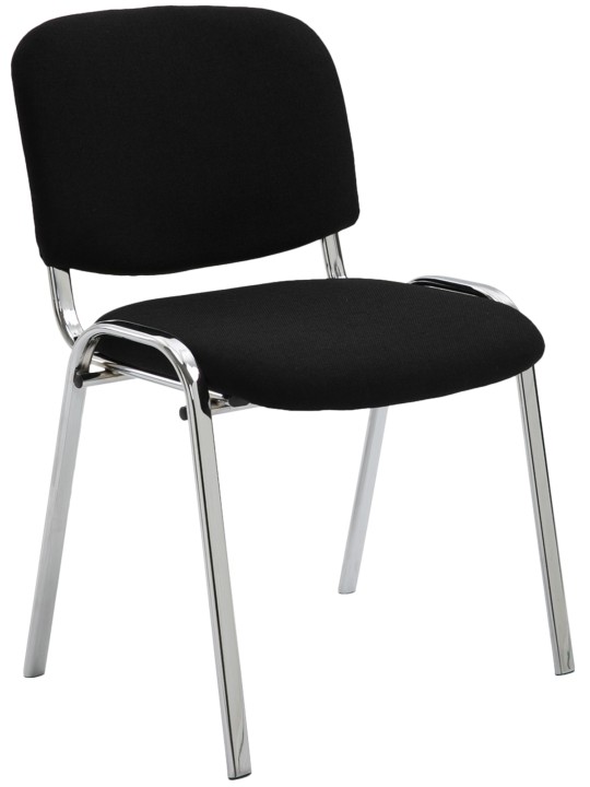 Silla de visita Ken C tela, negro