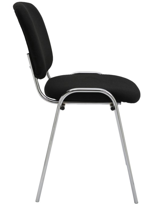 Silla de visita Ken C tela, negro