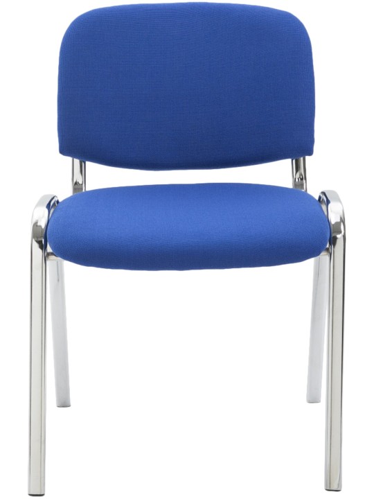 Silla de visita Ken C tela, azul