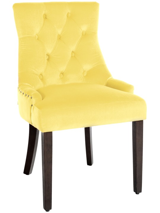 Silla de comedor Aberdeen terciopelo antiguo, amarillo Silla de comedor Aberdeen terciopelo antiguo, amarillo