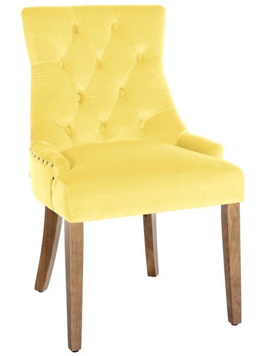 Silla de comedor Aberdeen terciopelo antiguo-claro, amarillo Silla de comedor Aberdeen terciopelo antiguo-claro, amarillo