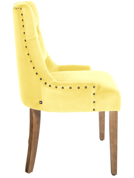 Silla de comedor Aberdeen terciopelo antiguo-claro, amarillo Silla de comedor Aberdeen terciopelo antiguo-claro, amarillo