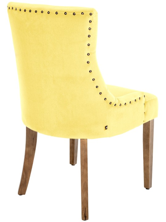 Silla de comedor Aberdeen terciopelo antiguo-claro, amarillo Silla de comedor Aberdeen terciopelo antiguo-claro, amarillo