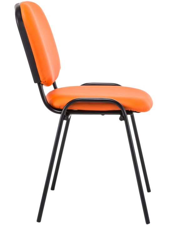 Silla de visita Ken símil piel, naranja
