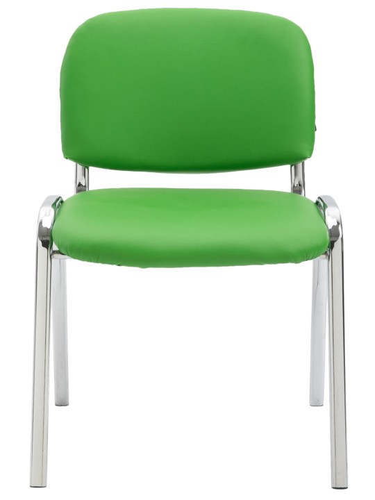Silla de visita Ken C piel sintética, verde