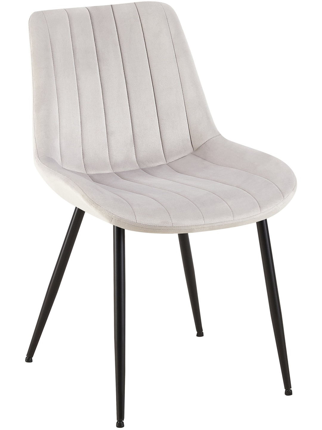 Silla Rahden terciopelo, gris claro