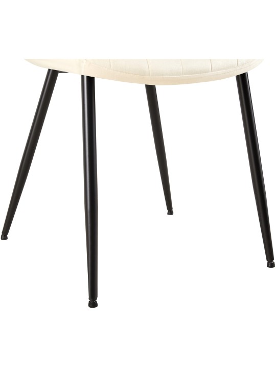 Silla Rahden terciopelo, crema Silla Rahden terciopelo, crema