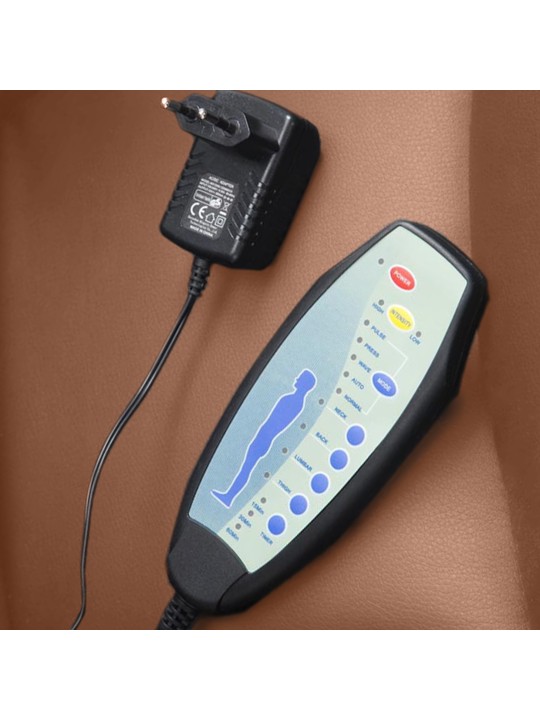 Silla de oficina Pacific con función de masaje V2 cuero artificial, marrón claro