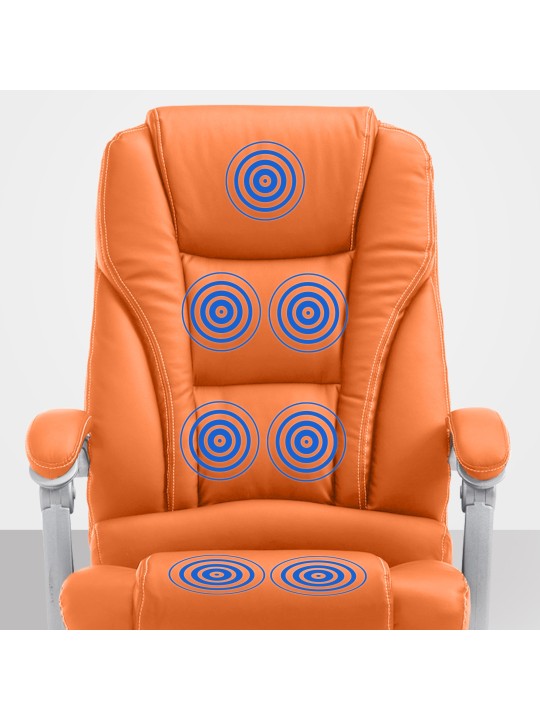 Silla de oficina Pacific con función de masaje V2, naranja