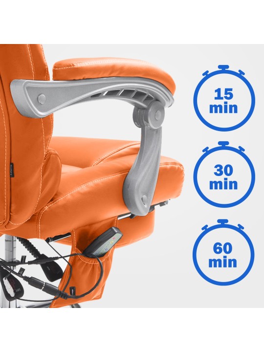 Silla de oficina Pacific con función de masaje V2, naranja