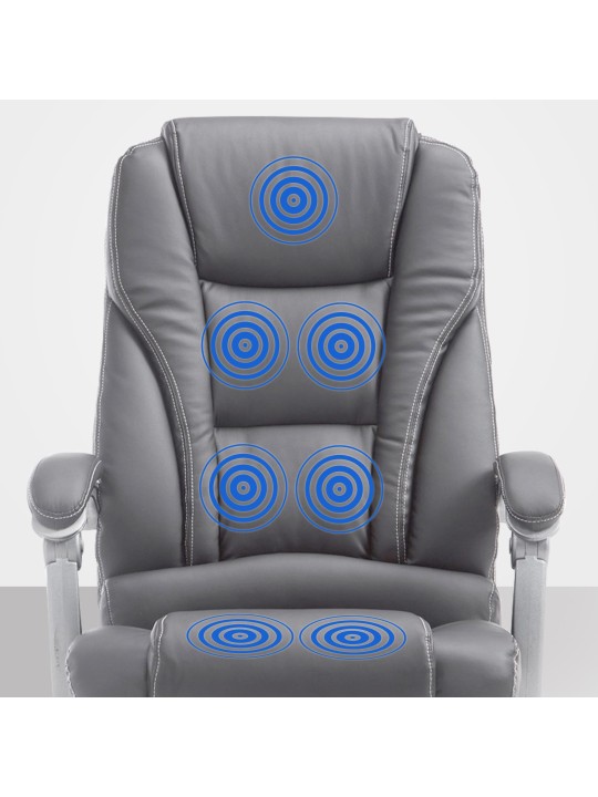 Silla de oficina Pacific con función de masaje V2, gris