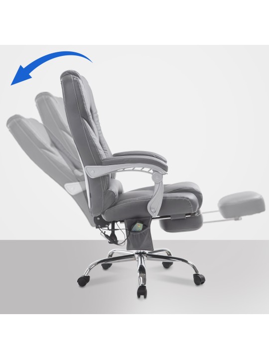 Silla de oficina Pacific con función de masaje V2, gris